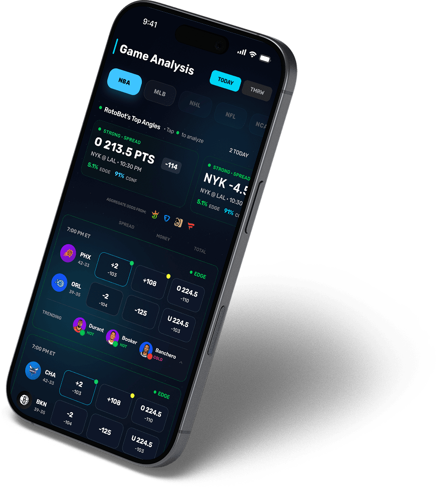 RotoBot mobile app — Game Analysis